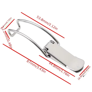 ตะขอเหล็กชุบสังกะสีแบบปากเป็ด ตัวล็อคกล่องไม้ ตัวหนีบ 90 องศา ตัวล็อคแบบสปริง ตัวล็อคแบบกด - Product Image 5