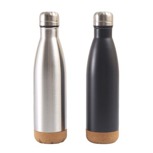 Gobelet isotherme en acier inoxydable 304, bouteille d'eau isolée avec fond en liège, récipient de voyage pour boissons, tasse droite grande capacité - Product Image 4