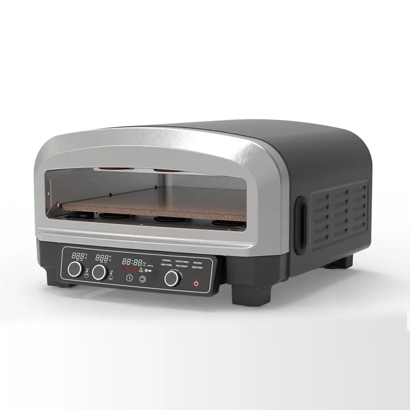 מכונת פיצה חשמלית מותאמת אישית 800 טוסטר נייד גז ברביקיו מעשן פרופאן גז חשמלי תנור לחם פיצה