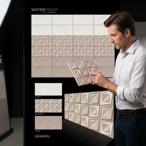 Azulejos de Pared de Cerámica y Porcelana Esmaltada con Diseño Moderno de Mármol de 300x600 mm para Baño, Cocina, Centro Comercial, Uso Interior - Product Image 1