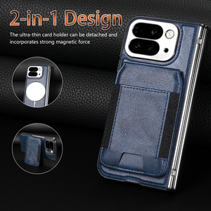 Luxury Business PU Leather Ultra Thin Magnetic Kickstand <strong>Foldable</strong> Phone Case for Google <strong>Pixel</strong> 10pro Screen Protector 360 - Product Image 6