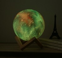 Лидер продаж: Современная 3D-лампа «Земля» с 16 цветами, ночник с сенсорным и дистанционным управлением, ABS LED, высокий CRI 90, диммируемая, для спальни