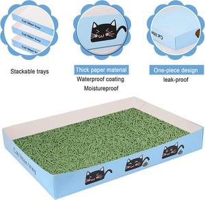 Bac à litière jetable pour chat Super léger étanche pour voyage et utilisation en intérieur Caja de <span class=keywords><strong>arena</strong></span> para gatos - Product Image 3