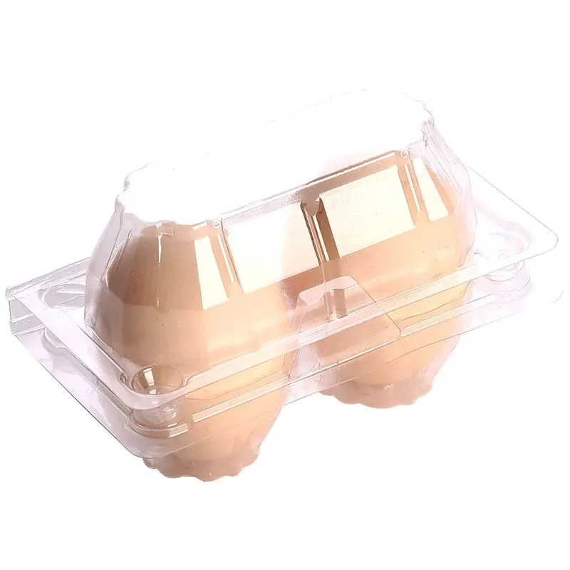 Usine directe prix Spot 2 œufs emballés dans d'animal familier clair plateau en plastique pour oeufs