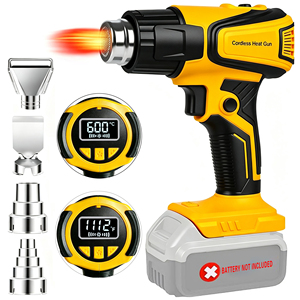 <span class=keywords><strong>Pistola</strong></span> de Calor Inalámbrica con Temperatura Ajustable Digital, Compatible con Baterías Dewalt, <span class=keywords><strong>Makita</strong></span> y Milwaukee, <span class=keywords><strong>Pistola</strong></span> de <span class=keywords><strong>Aire</strong></span> <span class=keywords><strong>Caliente</strong></span> Portátil Personalizada - Product Image 1