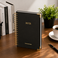 Individuelles Fitness-Wellness-Tagebuch A5 Hardcover Leder Tagesplaner Workout-Notizbuch mit Fadenbindung Geschenkset mit Druck