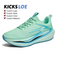 Chaussures de course à semelle en carbone grande taille pour hommes, baskets de sport décontractées légères et respirantes en maille pour l'été, EU 45