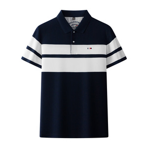Parsonron 2025 Nouvelle Collection Été – <span class=keywords><strong>Chemise</strong></span> Décontractée Rayée à Manches Courtes et Coupe Ample Respirante pour <span class=keywords><strong>Homme</strong></span> d'Âge Moyen - Product Image 1