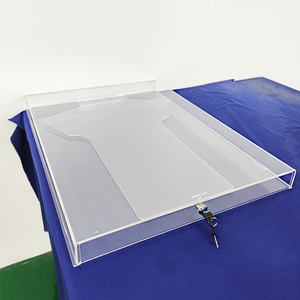 صندوق عرض قمصان من الأكريليك الشفاف مع قفل - Product Image 5