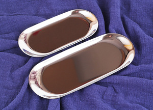 <span class=keywords><strong>Plateau</strong></span> de rangement et de service multifonctionnel ovale en acier inoxydable de Style nordique pour l'utilisation de <span class=keywords><strong>bureau</strong></span> de vaisselle de bijoux - Product Image 3