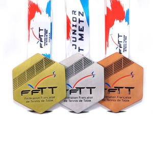 ผู้ผลิตเหรียญรางวัล เหรียญโลหะสั่งทำพิเศษ สีทอง เงิน ทองแดง สำหรับรางวัลกีฬา ไตรกีฬา วิ่ง  และถ้วยรางวัล เหรียญรางวัลมาราธอนสั่งทำพิเศษ - Product Image 2