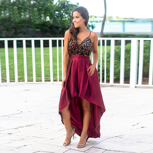 frente a corto y largo atrás vestido de noche sofisticada para impresionar  a todos: Alibaba.com