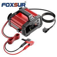 Chargeur de batterie FOXSUR FPT-250 12V 25A 24V 15A avec fonction de réparation pour batteries plomb-acide et LiFePO4, et booster de démarrage pour voiture et moto