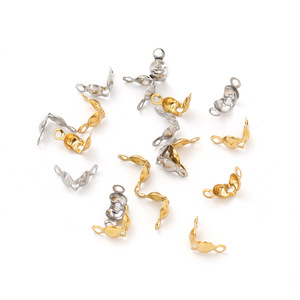 Boucle de bijoux en acier inoxydable, double couche, plaquée or, pour accessoires de chaîne de pendentif DIY - Product Image 1
