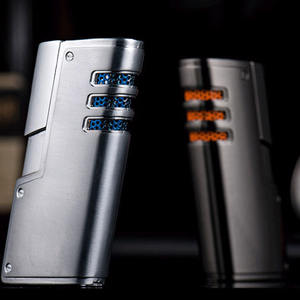 Encendedor de cigarros triple promocional recargable electrónico a prueba de viento de metal - Product Image 4