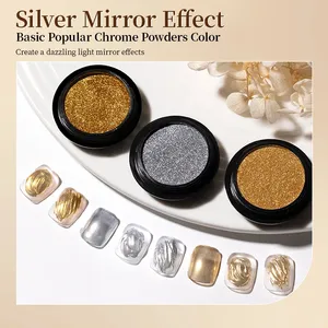 3 Colors Magic <b>Mirror</b> Powder for Nails Metallic Gold Silver Chrome Nail Powder Holographic <b>Mirror</b> Effect for Nail Art Decoration - Product Image 4