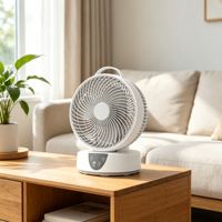 Ventilateur de refroidissement d'air intelligent d'intérieur avec système oscillant 3D, affichage LED du minuterie, modes de contrôle tactile et télécommande pour salon
