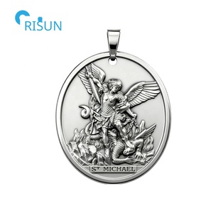 Personalized Religious St <strong>Michael</strong> the Archangel Necklace Pendant Keychain Medalla Medallion Custom St <strong>Michael</strong> Archangel Medal - Product Image 4