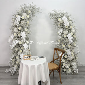 Arche de fleurs artificielles personnalisées faites à la main en gros pour les décorations de mariage et de rentrée scolaire - Product Image 3