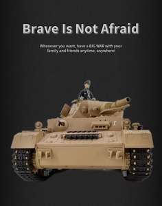 Tank Remote Control <span class=keywords><strong>Henglong</strong></span> 3858-1 7.0 Tipe Track Model <span class=keywords><strong>Panzer</strong></span> IV Jerman (Tipe F) Tank RC Medium yang Dapat Diluncurkan - Product Image 5