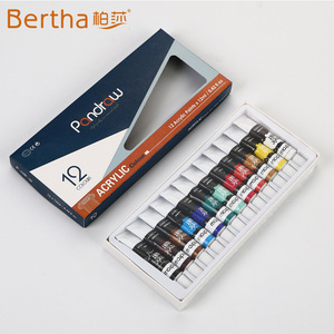 สีอะคริลิคเบิร์ธา แพนดราว์ 12 สี ขนาด 12 มล. ต่อหลอด สำหรับงานศิลปะ นักเรียน และเด็ก - Product Image 1