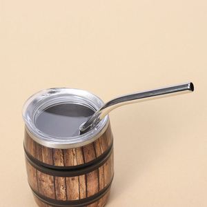 Nouvel Arrivage Usine – Mini Baril à Vin/Bière 3oz – Verre à Shot Amusant en Acier Inoxydable avec Paille – Tasse à Boire pour Whisky - Product Image 3