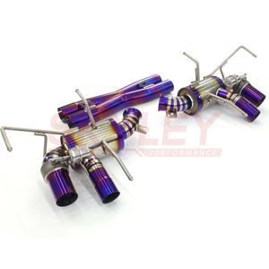 Gran oferta de escape de titanio para <span class=keywords><strong>Ferrari</strong></span> <span class=keywords><strong>Ff</strong></span>/F12 Berlinetta/812 Superfast <span class=keywords><strong>V12</strong></span> X-pipe eje con válvula silenciador trasero Catback escape - Product Image 6