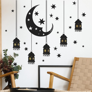Ramadan decorazione luna stella lampadario autoadesivo in PVC adesivi da <span class=keywords><strong>parete</strong></span> musulmani decorazioni per la casa Festive per medio oriente adesivo da <span class=keywords><strong>parete</strong></span> - Product Image 3
