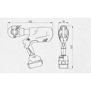ED-300 18V alimenté par batterie au Lithium outil de <span class=keywords><strong>Compression</strong></span> hydraulique sans fil câble <span class=keywords><strong>pince</strong></span> <span class=keywords><strong>à</strong></span> sertir pour les projets de Distribution d'énergie - Product Image 4