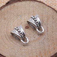Perle de suspension à picots 16x10mm, grand trou, en alliage d'argent antique, support de pendentif pour bracelet à breloques européen