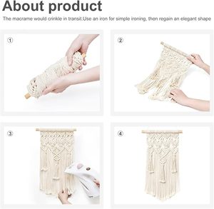 <span class=keywords><strong>Hobby</strong></span> corde artigianato casa grande piatto accenti decorazione Domestika Boho Hobbycraft Makramee artigianato muro di base miglior <span class=keywords><strong>arredamento</strong></span> macramè - Product Image 5