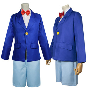 Disfraz de Detective <span class=keywords><strong>Conan</strong></span> para <span class=keywords><strong>Halloween</strong></span>, Conjunto de Disfraz con Blazer Azul y Corbata de Moño Roja de Poliéster para Adultos - Product Image 6