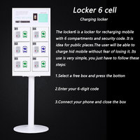 Oferta Especial: Casillero de Carga para Celulares Wlan W-CL09 con 6 Compartimentos, Cierre Manual, Cerradura Electrónica, Acero Laminado en Frío, Publicitario