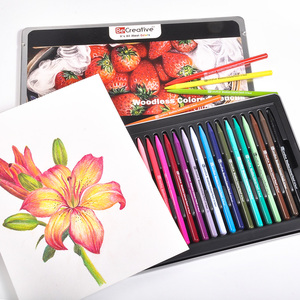 Juego <span class=keywords><strong>de</strong></span> 24 lápices <span class=keywords><strong>de</strong></span> <span class=keywords><strong>colores</strong></span> ACS, herramienta artística Be Creative, lápices sin madera para artistas y aficionados - Product Image 3