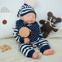 Muñeca Reborn de Silicona Sólida de 3.3Kg/50cm, Muñecas Bebé de Silicona Suave, Muñeca Reborn de Silicona de Cuerpo Completo para Adultos