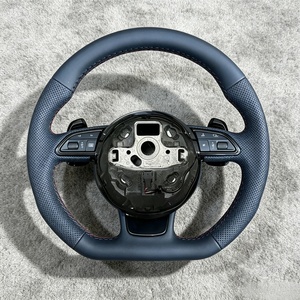 Volant de voiture en cuir au design sportif personnalisé, pièces automobiles de haute qualité pour <span class=keywords><strong>Audi</strong></span> A3 A4 A5 A6L A8 Q5 Q7 S6 <span class=keywords><strong>TT</strong></span> B8 B9, vente chaude - Product Image 5