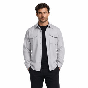ICO Vintage The <span class=keywords><strong>Dante</strong></span> - Sobrecamisa de manga larga para hombre con logotipo personalizado, venta al por mayor, abotonada, estilo utilitario, ropa de trabajo herencia - Product Image 5