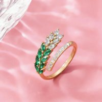 Bague en cuivre plaqué or pour femme avec diamant, simple et élégante