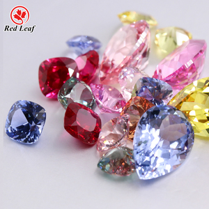 Redleaf Gems Ánh Sáng Màu Xanh Lá Cây TỔng HỢp Đá Quý Với GRC Cetificat <span class=keywords><strong>Cushion</strong></span> Shape Lab Grown Sapphire - Product Image 1