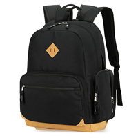 Sac à dos pour ordinateur portable imperméable de grande capacité à plusieurs poches, sac d'école durable pour les étudiants