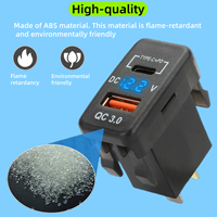 Prise de chargeur de voiture 12V-24V avec voltmètre, ports USB PD et QC3.0, chargeur rapide pour Toyota FJ Cruiser Fortuner 4runner Tundra Hilux