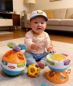 Juguete Giratorio Multifuncional para Bebés, Tambor <span class=keywords><strong>de</strong></span> Mano, Juguete Educativo <span class=keywords><strong>de</strong></span> Plástico para Gatear, Guí<span class=keywords><strong>a</strong></span> <span class=keywords><strong>de</strong></span> Juego para Niños <span class=keywords><strong>de</strong></span> 0 <span class=keywords><strong>a</strong></span> 4 <span class=keywords><strong>A</strong></span>ños - Product Image 3