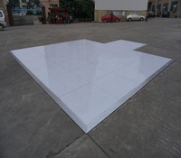 Pista de baile para eventos de lujo al aire libre, suelo blanco brillante para fiesta, pista de baile para bodas