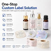 Etiquetas Personalizadas para Botellas Pequeñas, Resistentes al Agua y al Aceite, Adhesivo Fuerte, Impresas para Envases de Vidrio de Cosméticos y Cuidado de la Piel