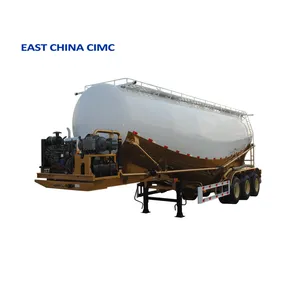 Remolque de camión cisterna de cemento a granel seco con soplador de 3 ejes 35cbm 50 toneladas para gran oferta