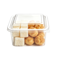 Emballages personnalisés jetables, recyclables, transparents, en plastique PP, pour biscuits, gâteaux, pain, salades, tiramisu, boîtes en plastique pour aliments