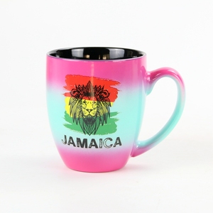 Taza de Cerámica Personalizada de Dos Tonos, Recuerdo de <span class=keywords><strong>Jamaica</strong></span>, Taza de <span class=keywords><strong>Café</strong></span> de Porcelana con Cara Sonriente - Product Image 6