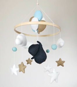 ของตกแต่งห้องสไตล์มินิมอล โบโฮ ทำจากไม้ เป็นมิตรกับสิ่งแวดล้อม รูปนกเพนกวิน ของเล่นทำมือ นุ่มนิ่ม ตกแต่งห้องเด็ก ของเล่นแขวนเปลเด็ก - Product Image 5