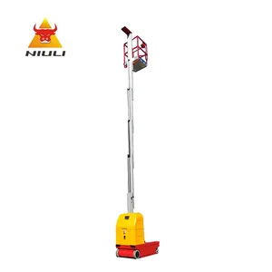 NIULI-plataforma de elevación manual hidráulica vertical móvil, autopropulsada, CE