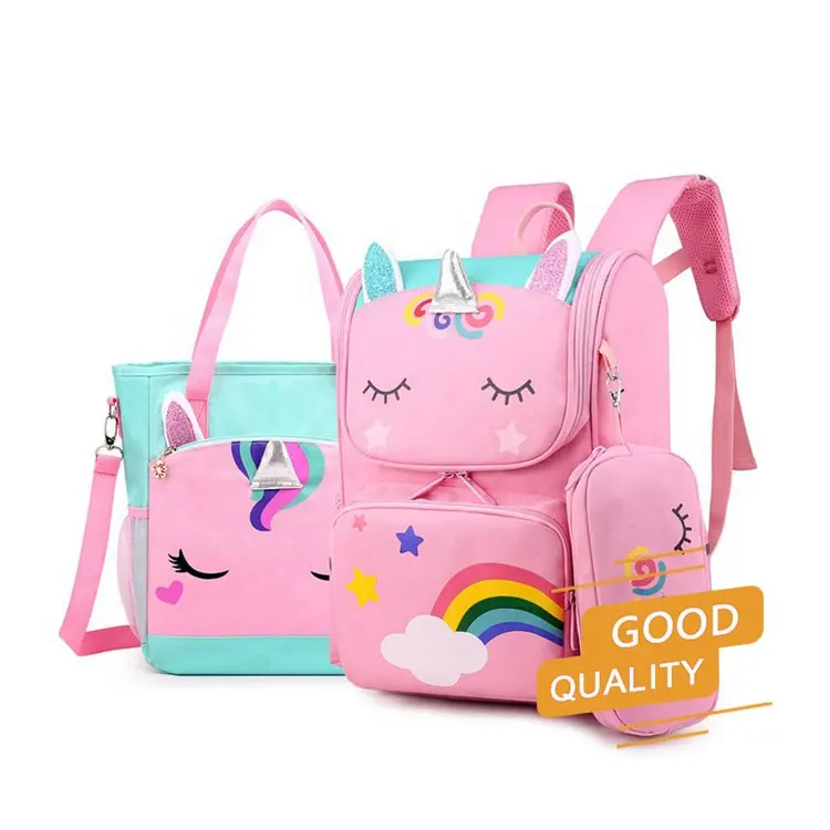 Cartoon school bag set large children backpack school bags for girl children school travel